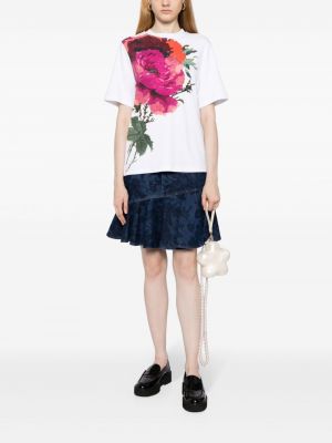 T-shirt en coton à fleurs Erdem