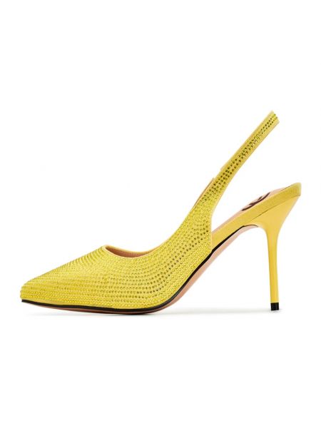 Sandale mit breitem absatz Cesare Gaspari gelb