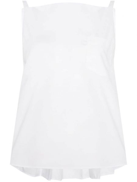 Πλισέ μπλούζα με ψηλή μέση Sacai λευκό