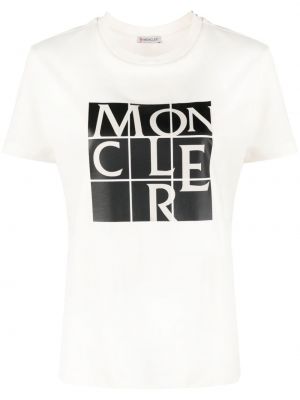 Koszulka bawełniana z nadrukiem Moncler