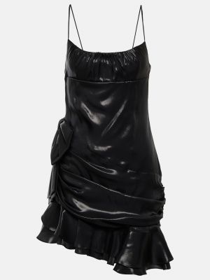 Платье мини с драпировкой Alessandra Rich черное