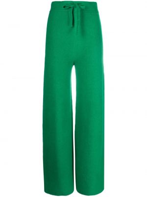 Pantaloni tricotate cu croială lejeră Patrizia Pepe verde
