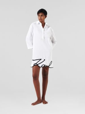 Φόρεμα παραλίας Karl Lagerfeld λευκό