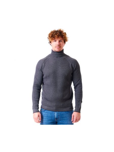 Sweter z wełny merino Filippo De Laurentiis szary