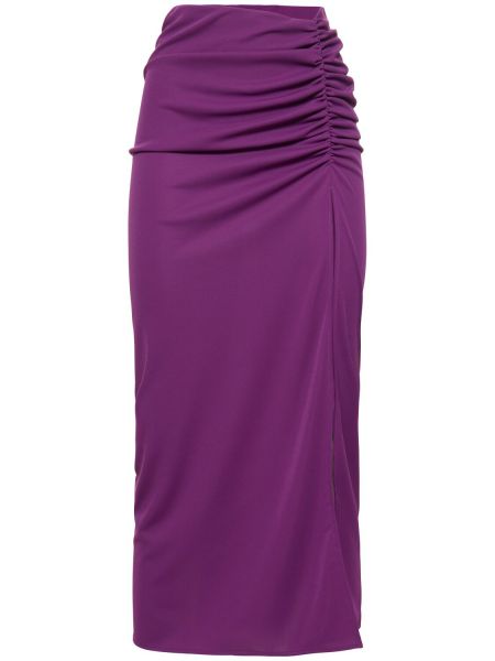 Falda midi de tela jersey The Andamane violeta