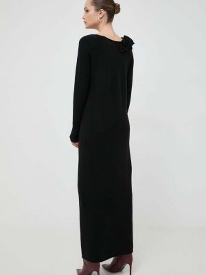 Gyapjú hosszú ruha Liviana Conti fekete