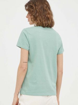 Bavlněné tričko Levi's zelené