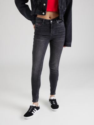 Priliehavé skinny fit džínsy Tommy Jeans čierna