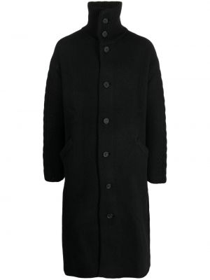 Cappotto con collo alto Yohji Yamamoto nero