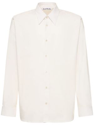 Βαμβακερό πουκάμισο Acne Studios λευκό