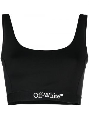 Crop top con stampa Off-white