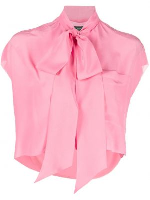 Bluză de mătase Jejia roz
