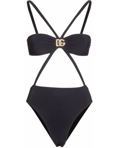 Jednodielne plavky Dolce & Gabbana čierna