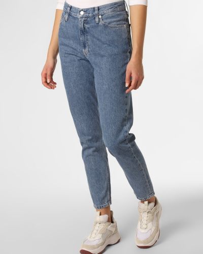 Calvin Klein Jeans - Jeansy damskie – Mom Jean, niebieski