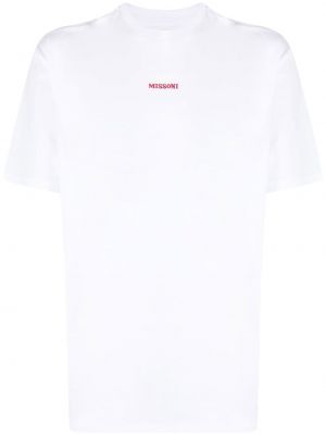 T-shirt à imprimé avec manches courtes Missoni blanc