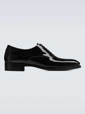Kožne brogue cipele od lakirane kože Saint Laurent crna