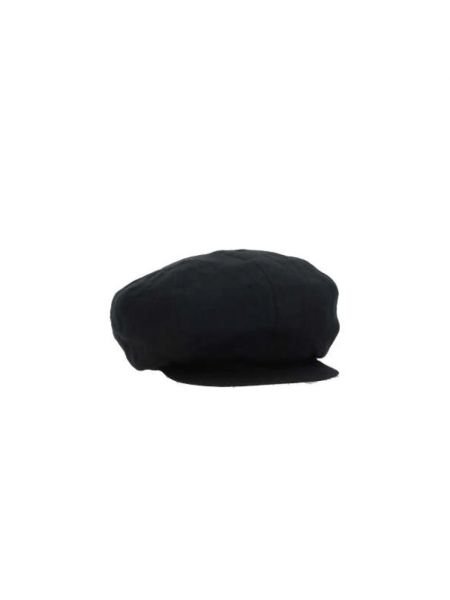 Lniana czapka z daszkiem Yohji Yamamoto czarna