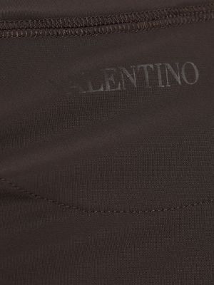 Тениска с дълъг ръкав от джърси Valentino кафяво
