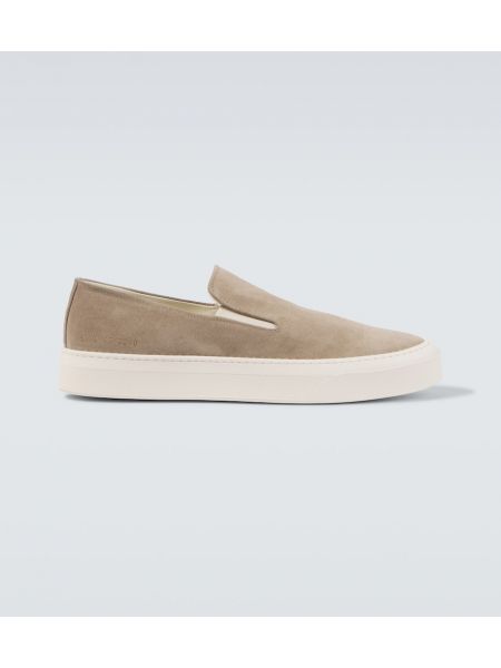 Glide på ruskind slip-on sneakers Common Projects beige