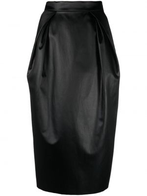Plisované midi sukně Maison Margiela černé