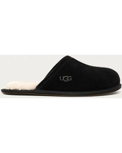 Papuče od brušene kože Ugg crna