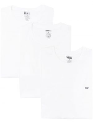 T-shirt aus baumwoll mit print Diesel weiß