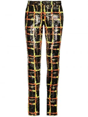 Pantaloni con paillettes Dolce & Gabbana nero
