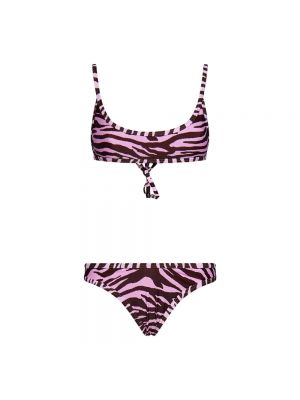 Bikini mit print mit zebra-muster The Attico pink
