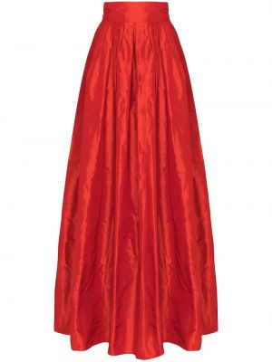 Falda larga Carolina Herrera rojo