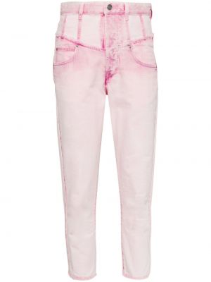 Jeansy z wysoką talią Isabel Marant Różowe