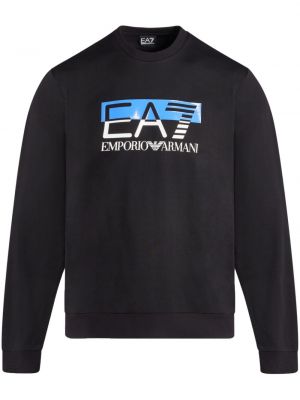 Sweatshirt aus baumwoll mit print Ea7 Emporio Armani