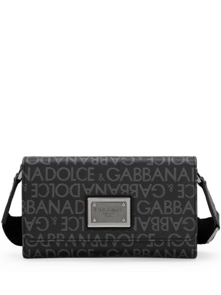 Jacquard olkalaukku Dolce & Gabbana musta