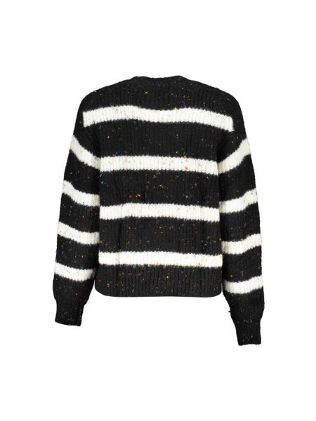 Sweter w paski oversize Desigual czarny