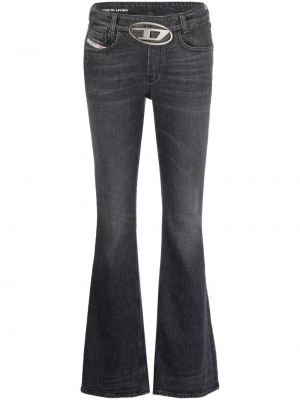 Low waist bootcut jeans ausgestellt Diesel schwarz