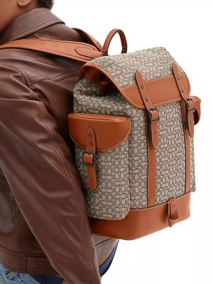 Кожаный рюкзак с янтарем Coach