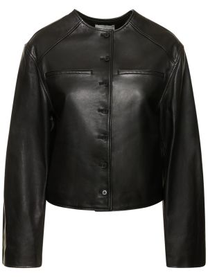 Chaqueta de cuero Loulou Studio negro