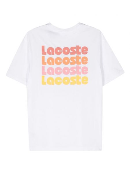 T-shirt aus baumwoll mit print Lacoste weiß