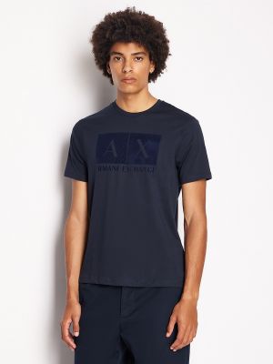 Camiseta de terciopelo‏‏‎ Armani Exchange azul