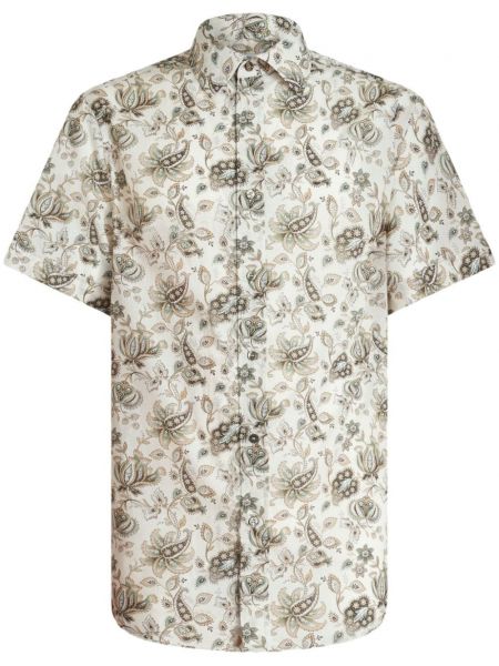 Bombažna srajca s potiskom s paisley potiskom Etro