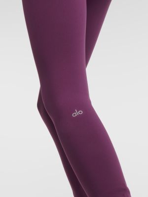 Спортни панталони с висока талия Alo Yoga виолетово