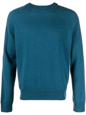 Кашмирен пуловер Versace синьо