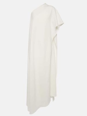 Jedwabna sukienka midi asymetryczna Valentino biała