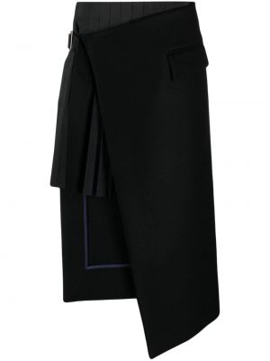 Asymetrické mini sukně Sacai černé