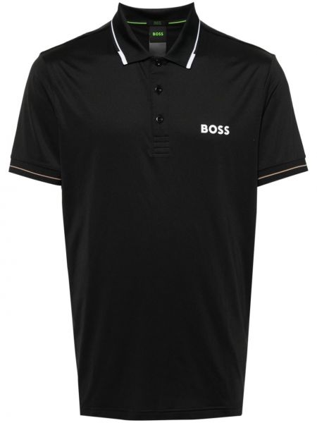 Baskılı polo yaka tişört Boss siyah