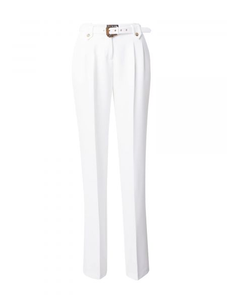 Bavlnené slim fit priliehavé nohavice Versace Jeans Couture biela