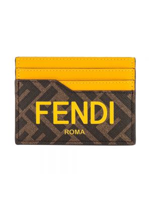 Żółty portfel Fendi