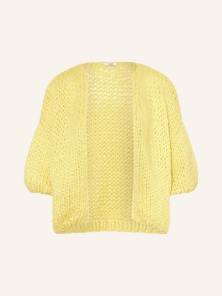 Dzianinowy sweter z alpaki Maiami żółty