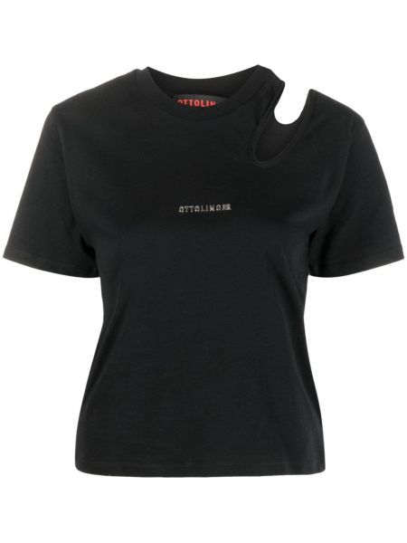 T-shirt di cotone Ottolinger nero