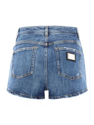 Slim fit high waist jeans shorts Dolce & Gabbana blau
