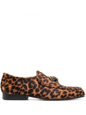 Leopardmønstret loafers med print Kurt Geiger London brun